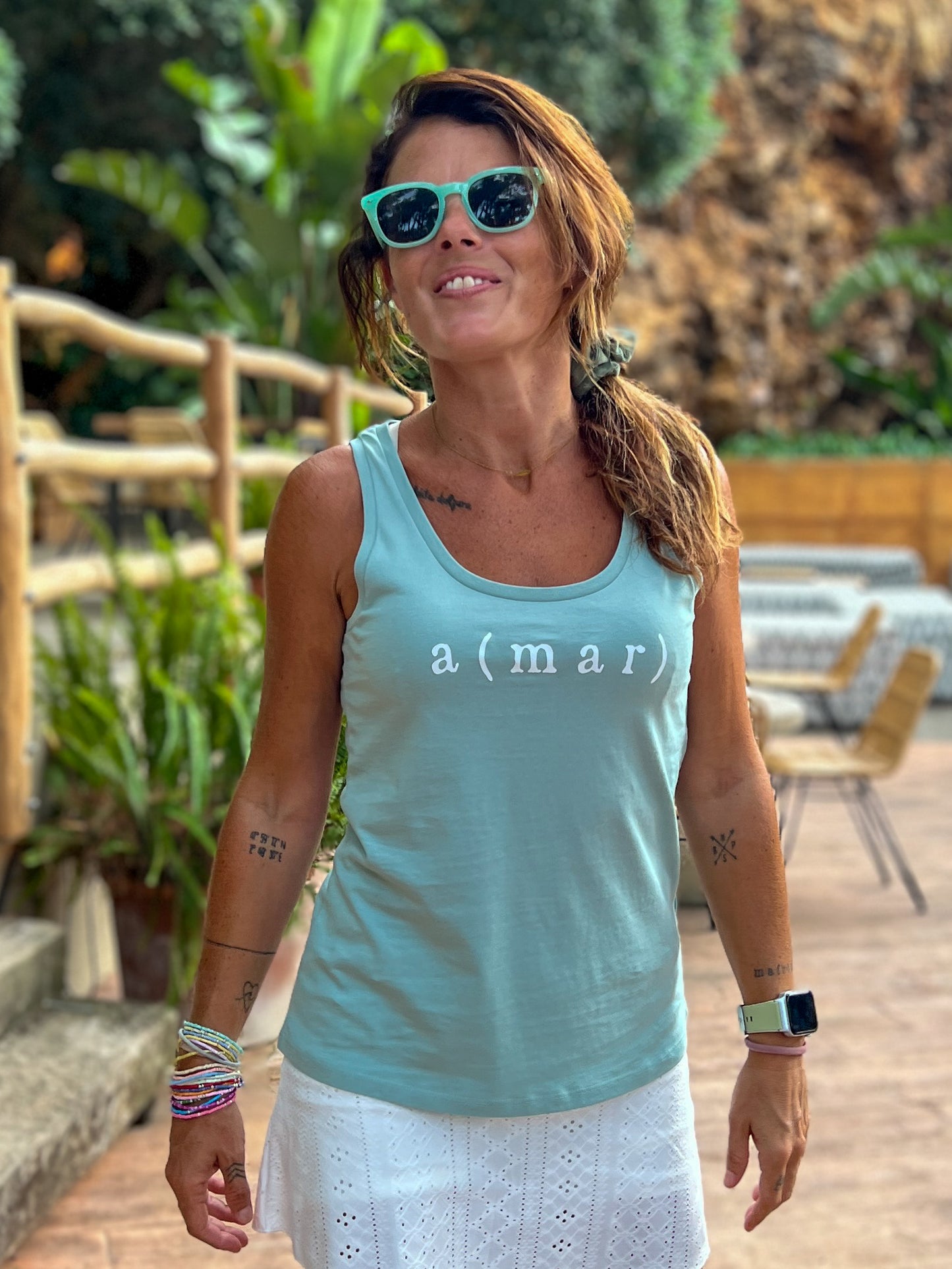 CAMISETA TIRANTES AMAR VERDEAGUA - CHICA