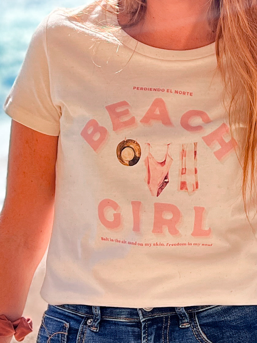 CAMISETA ENTALLADA BEACH GIRL - CHICA