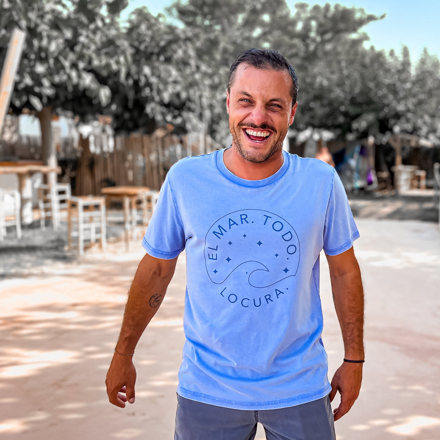 CAMISETA VINTAGE LOCURA BLUE - UNISEX