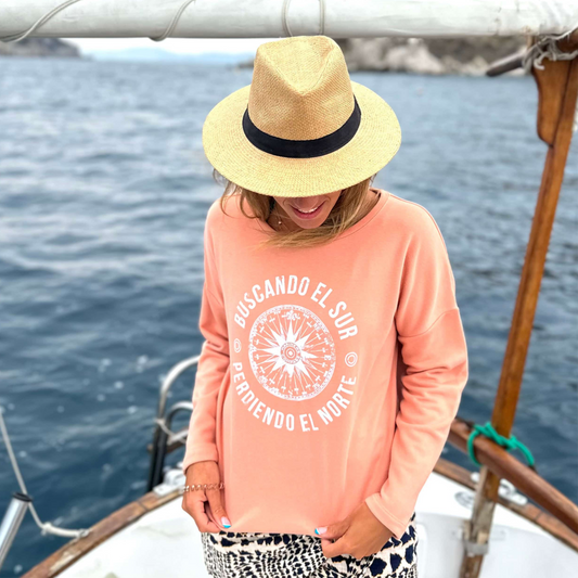 SUDADERA OVERSIZE VIENTOS PEACH - CHICA