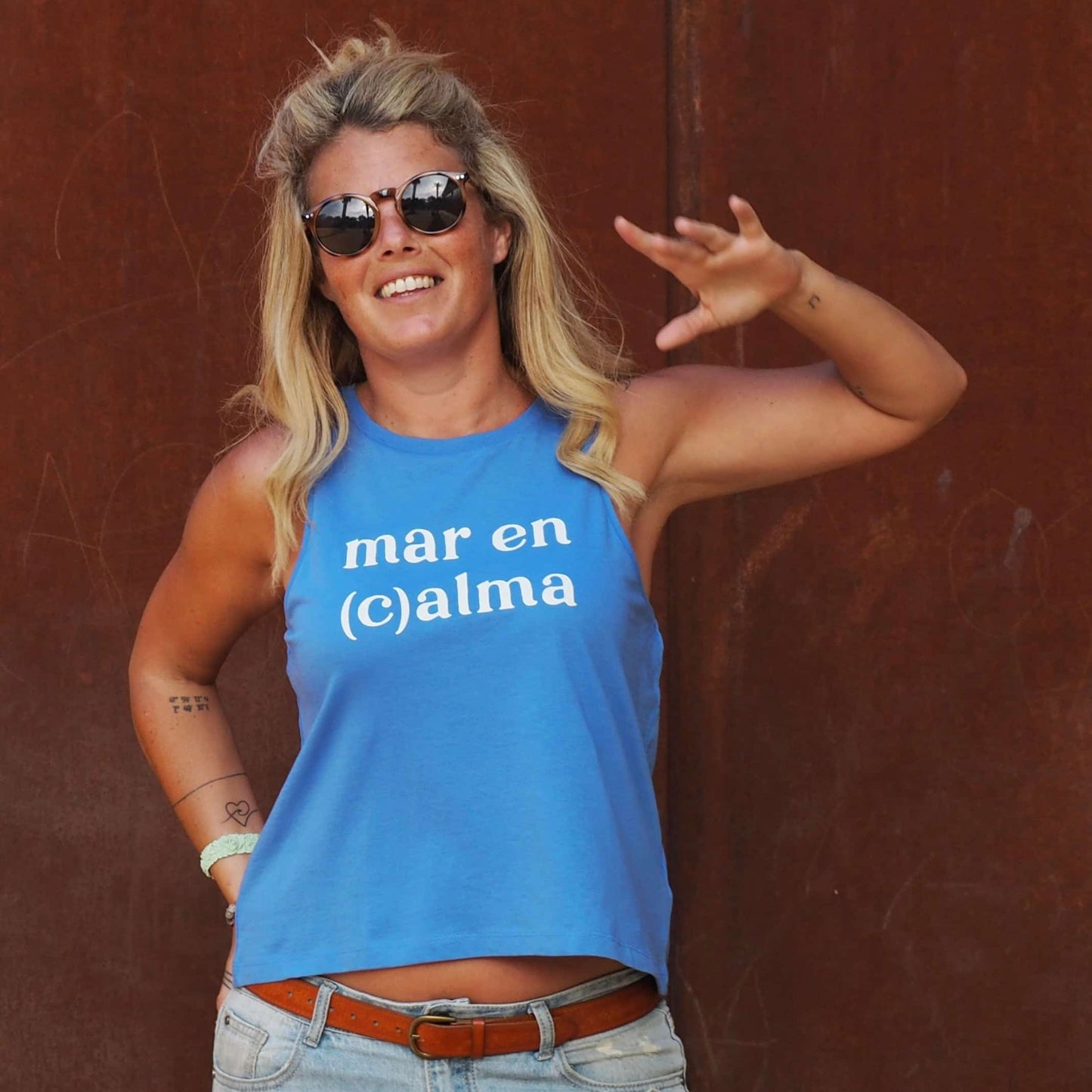CAMISETA TIRANTES CALMA BLUE - CHICA