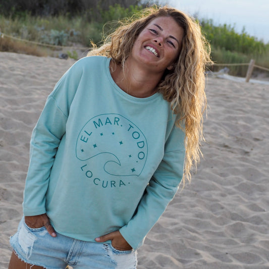 SUDADERA OVERSIZE LOCURA - CHICA