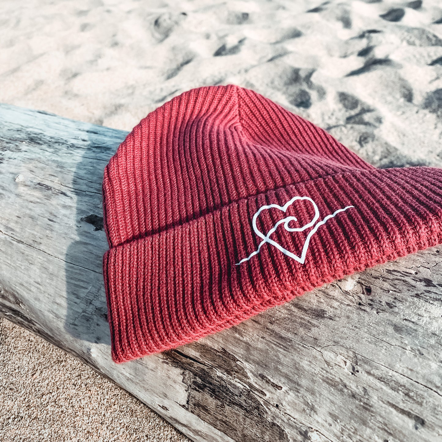 GORRO CORAZ(OLA)DA frambuesa - UNISEX