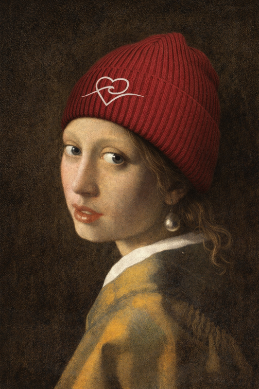 GORRO CORAZ(OLA)DA frambuesa - UNISEX