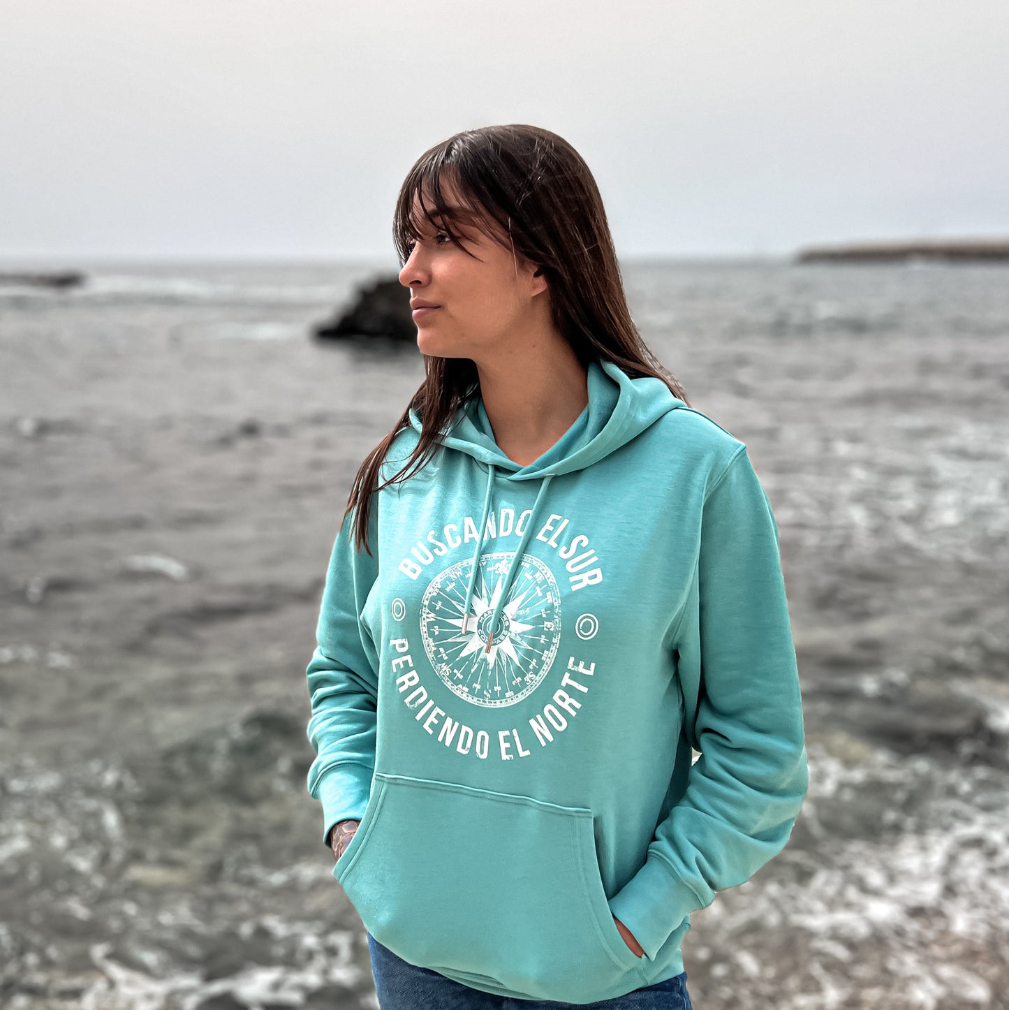 HOODIE VIENTOS TURQUESA - UNISEX