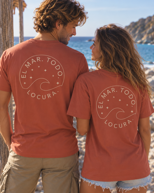 CAMISETA LOCURA BACK TERRACOTA - UNISEX