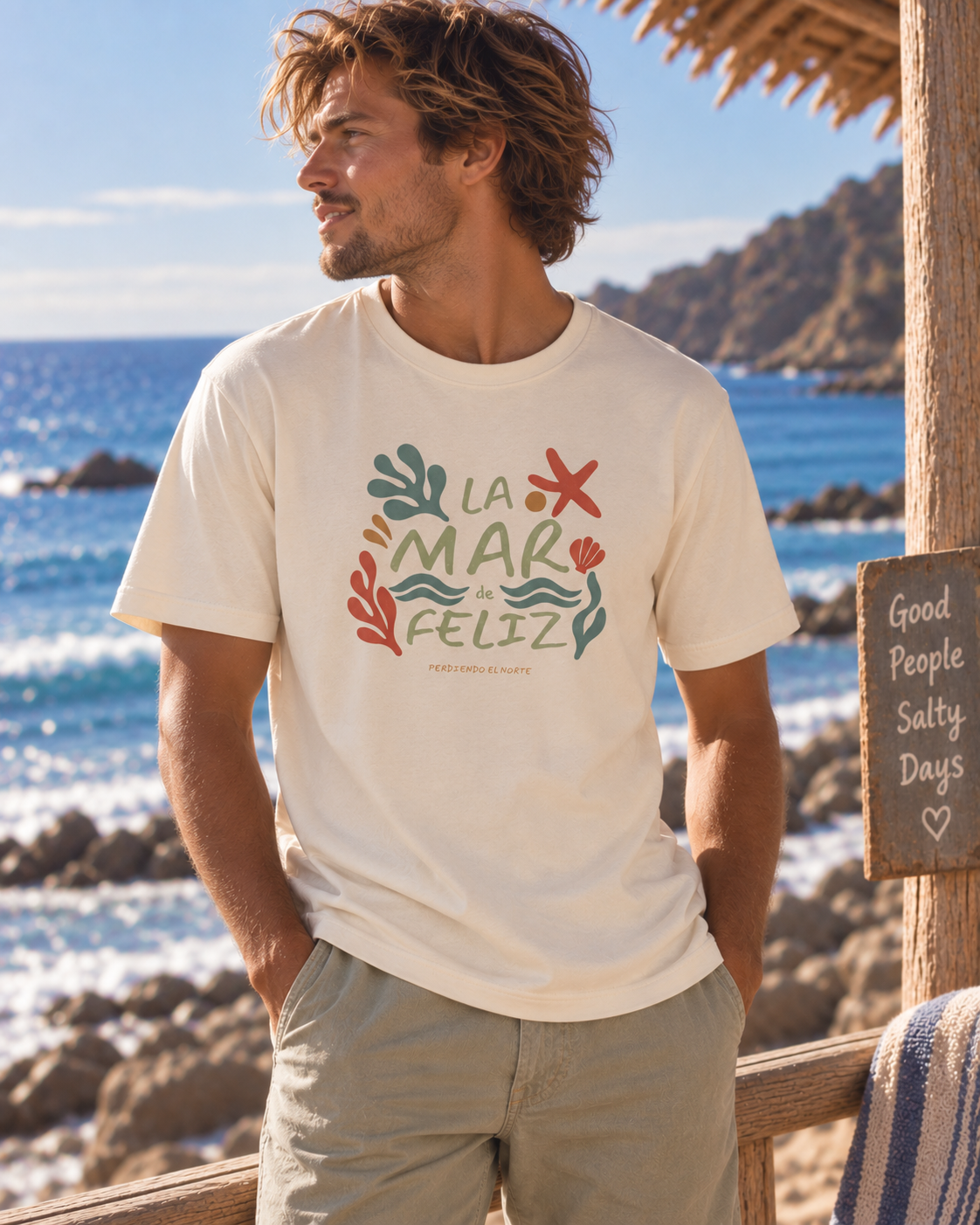 CAMISETA LA MAR DE FELIZ  - UNISEX