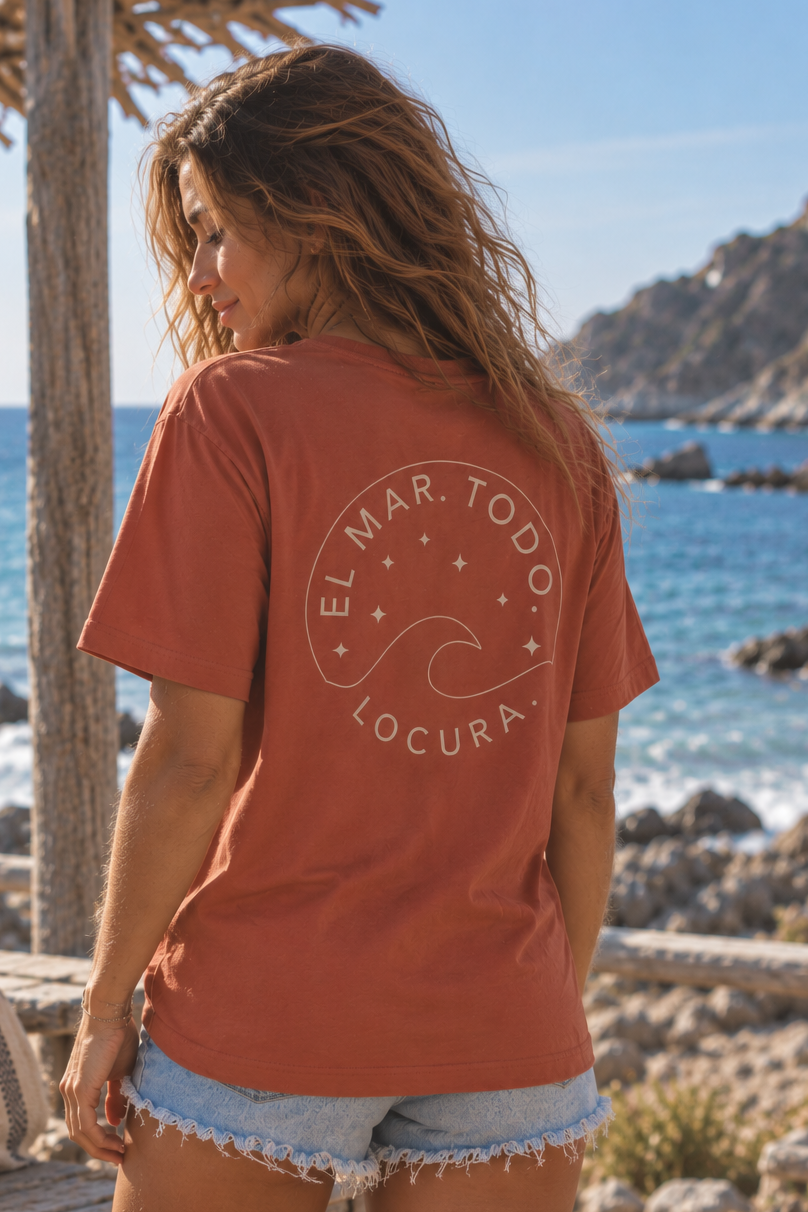 CAMISETA LOCURA BACK TERRACOTA - UNISEX