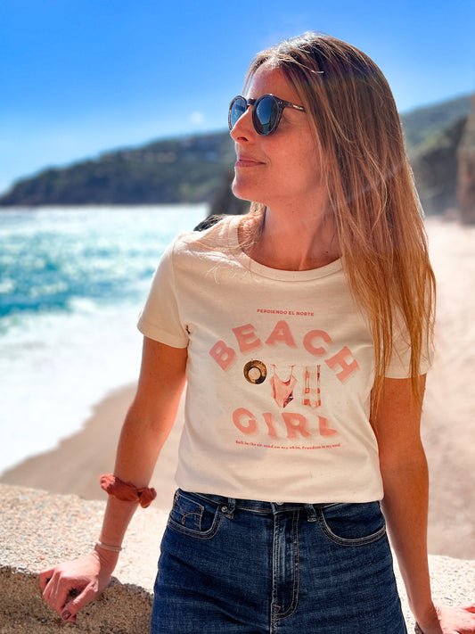 CAMISETA ENTALLADA BEACH GIRL - CHICA