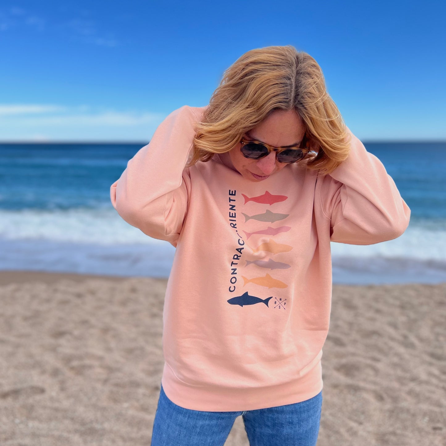 SUDADERA OVERSIZE CONTRACORRIENTE PEACH - UNISEX