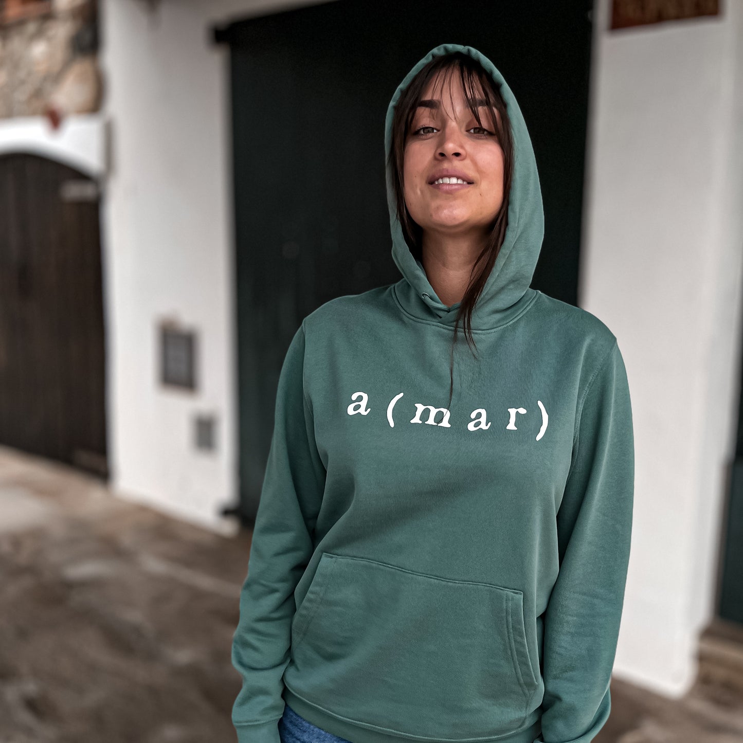 HOODIE AMAR VERDE JADE - UNISEX