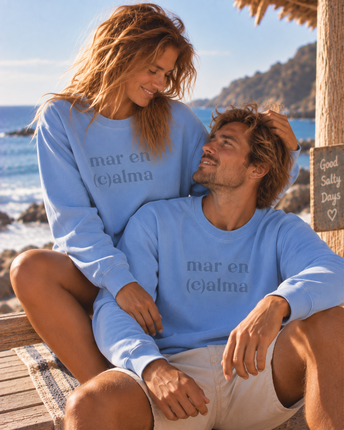 SUDADERA MAR EN CALMA VINTAGE - UNISEX