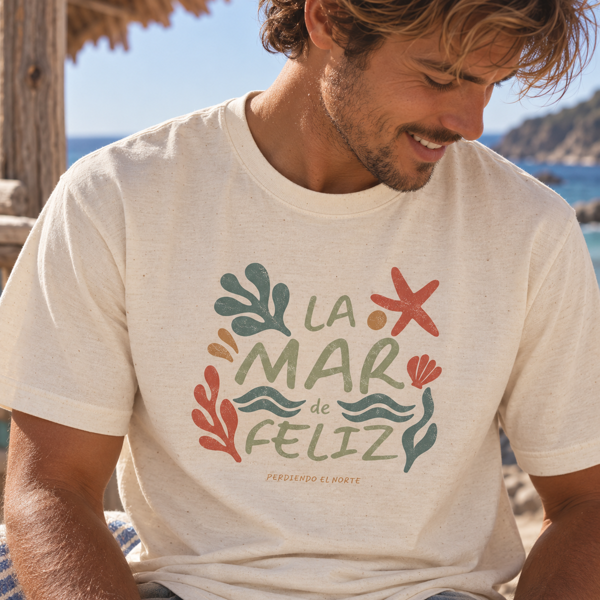 CAMISETA LA MAR DE FELIZ  - UNISEX