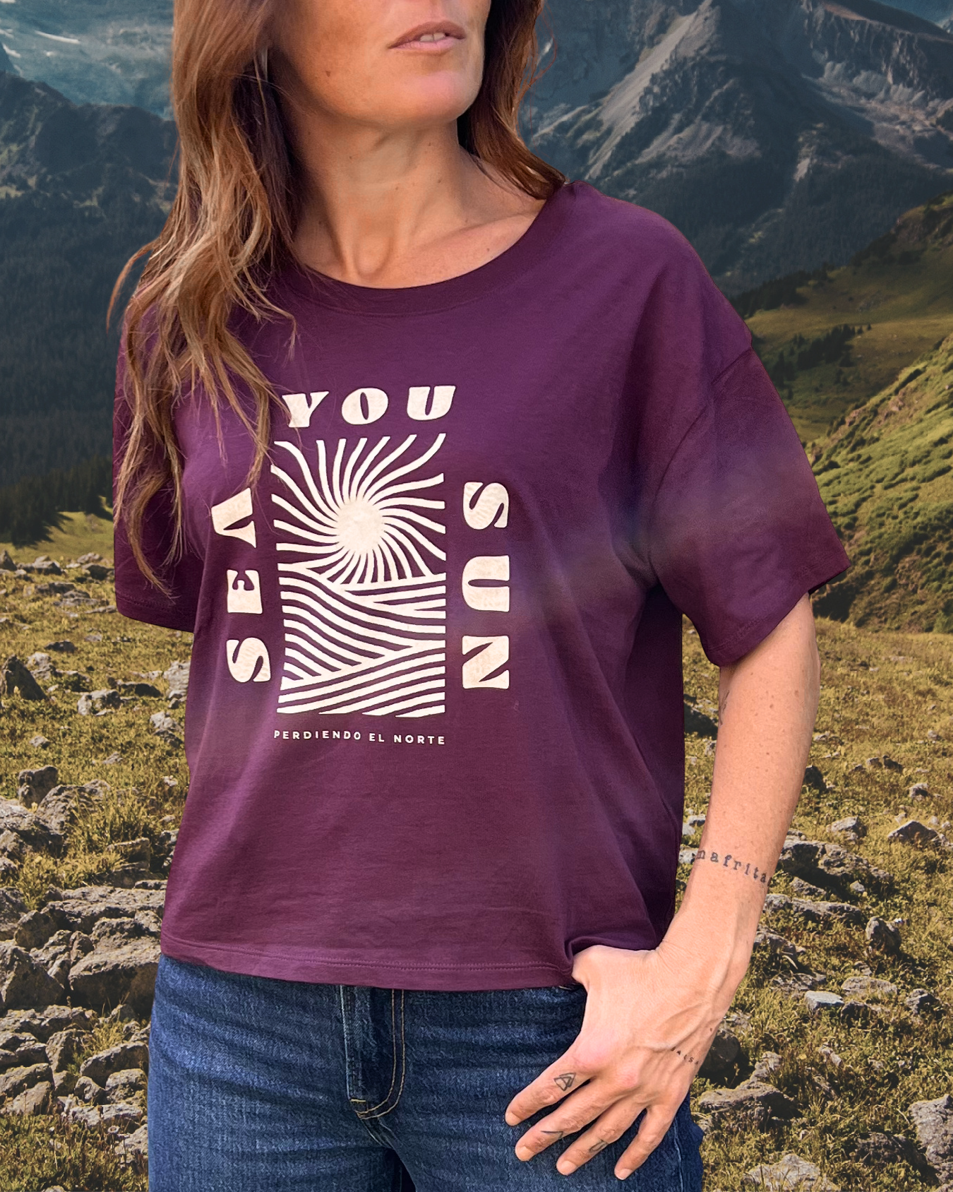 CAMISETA OVERSIZE SEA YOU SUN - CHICA