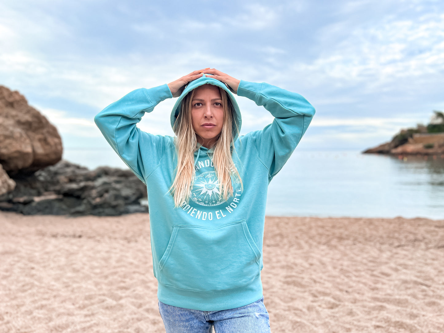 HOODIE VIENTOS TURQUESA - UNISEX