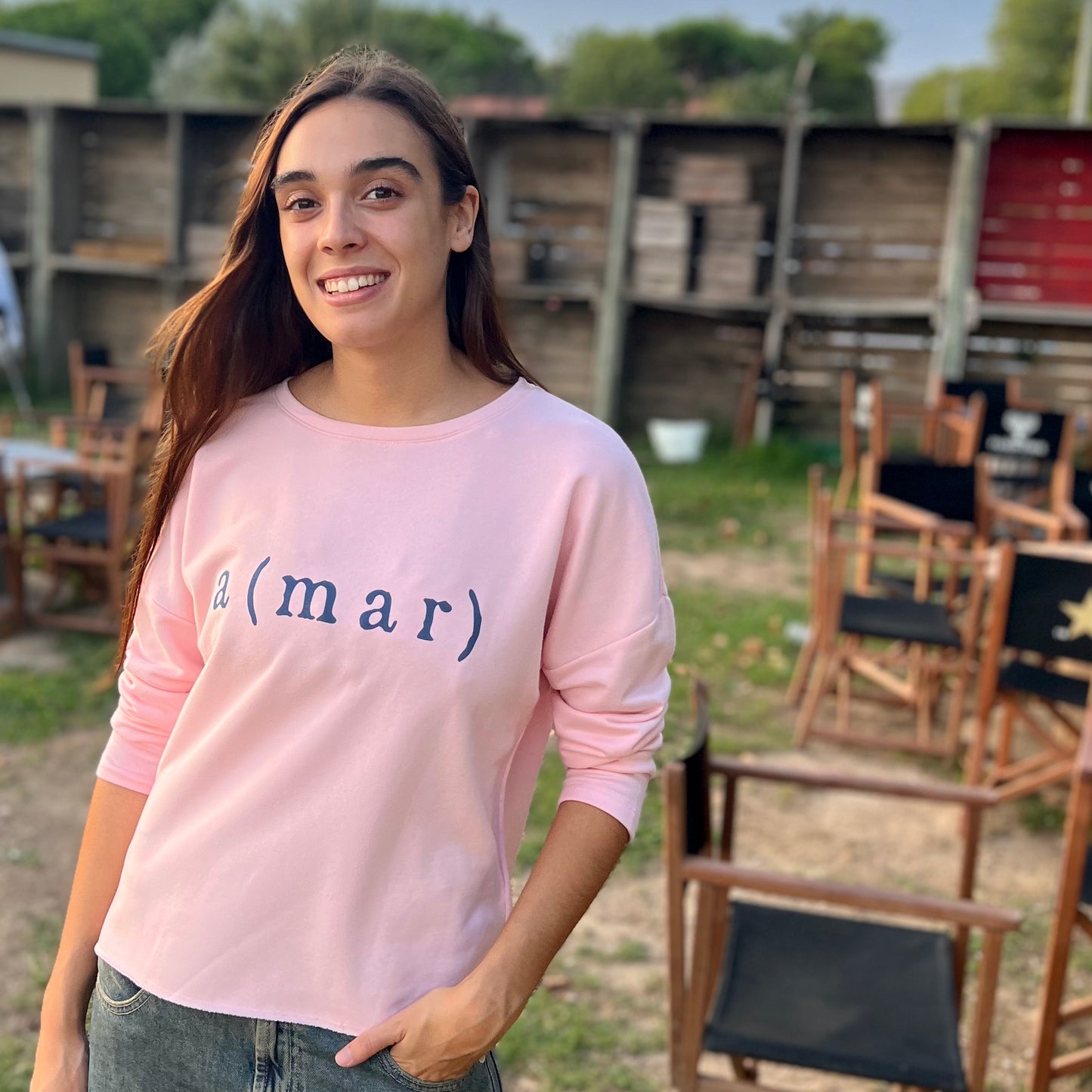 SUDADERA OVERSIZE A(MAR) - CHICA