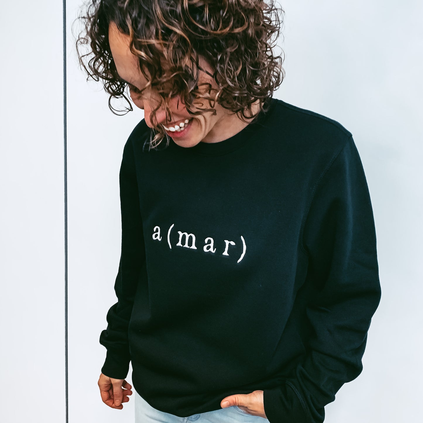 SUDADERA A(MAR) BLACK - UNISEX - Sudaderas de mar | Camisetas unisex | Perdiendo el Norte