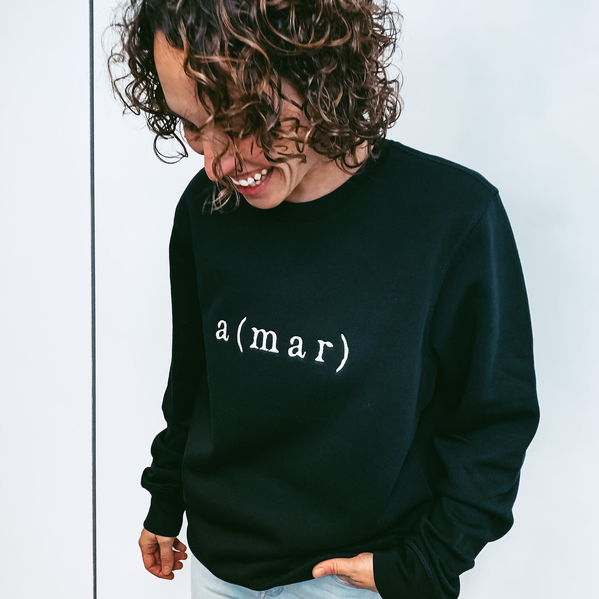 SUDADERA A(MAR) BLACK - UNISEX - Sudaderas de mar | Camisetas unisex | Perdiendo el Norte